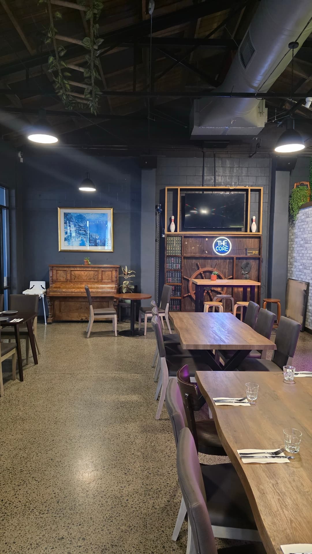 The Core Bar & Grill interior dining room